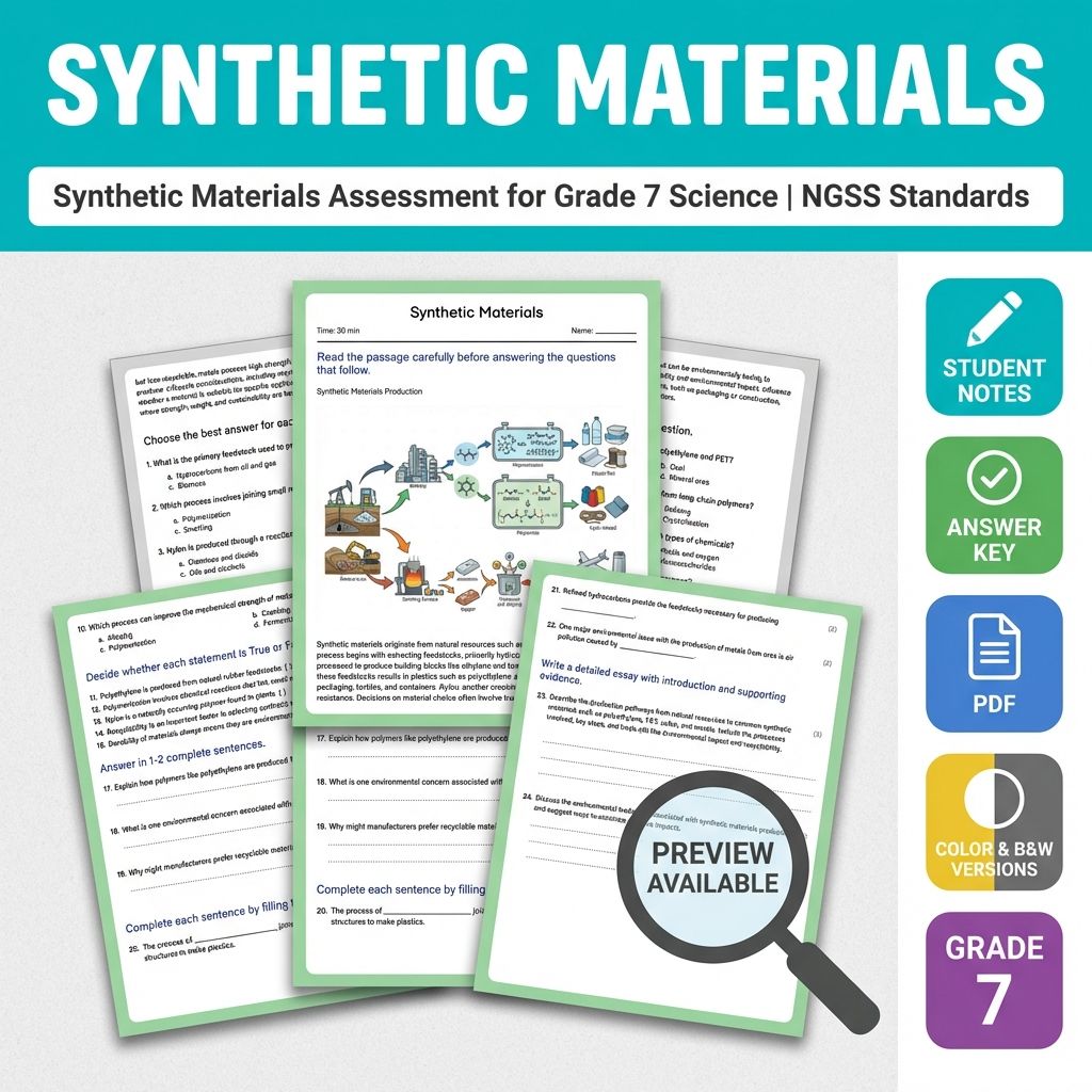 Grade 7 Science Full Year Bundle | NGSS Assessment Worksheets & Resources — included worksheet 14