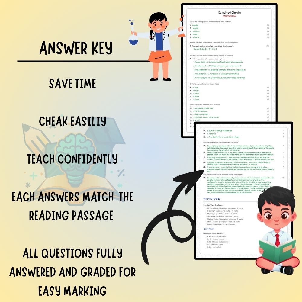 Grade 6 Science worksheet worksheet — 6th Grade Science – Combined Circuits Worksheet (PDF ) – Ontario Standards — page 3