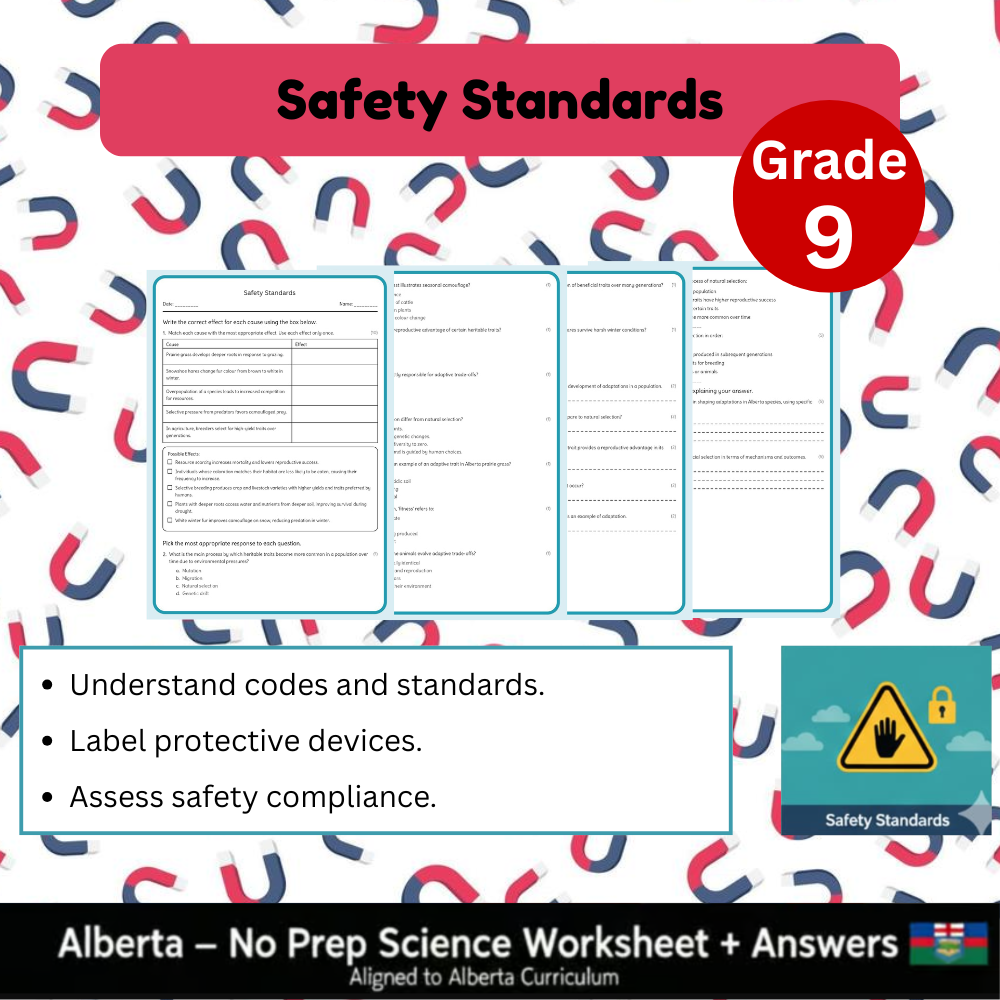Grade 9 Science Worksheet Bundle | Genetics, Chemistry & Physics Concepts — included worksheet 17