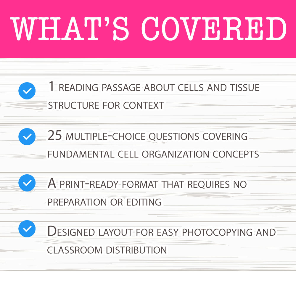 Grade 8 Science worksheet mcq paper worksheet — Grade 8 Science — Cell Organization Worksheet MCQ Paper — page 2