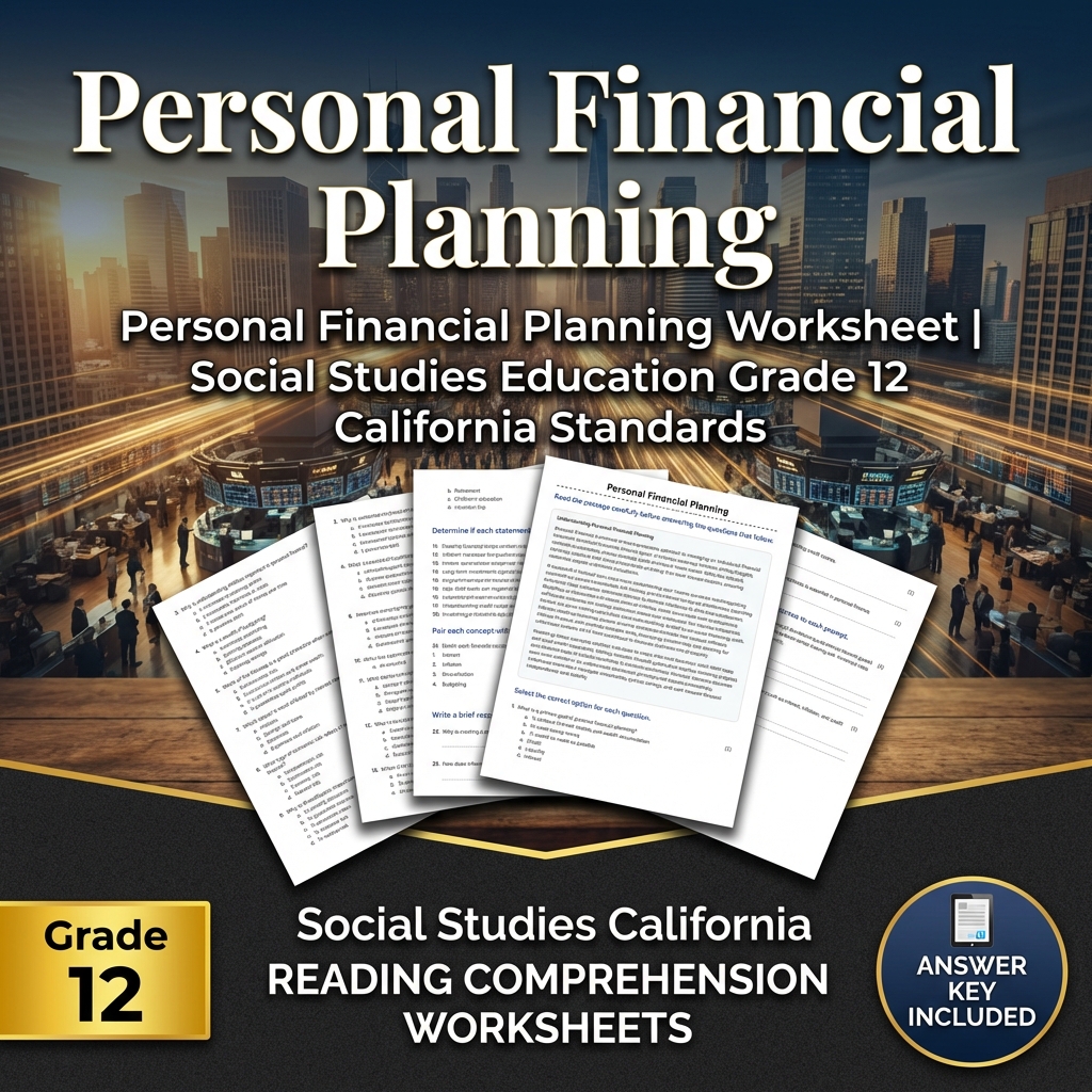 Personal Financial Planning | Social Studies Education Grade 12 California 