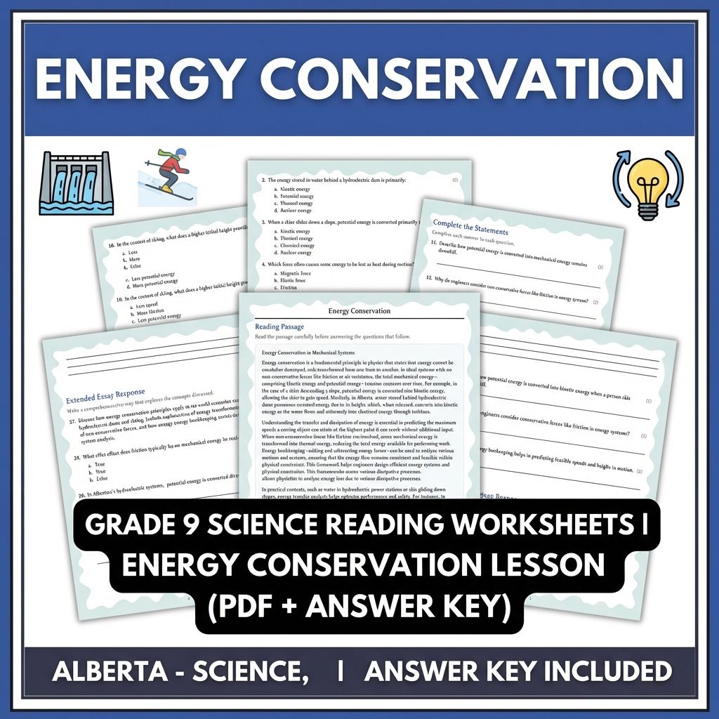 Grade 9 Science | Physics, Biology & Chemistry Mastery (Answer Key Included) — included worksheet 19