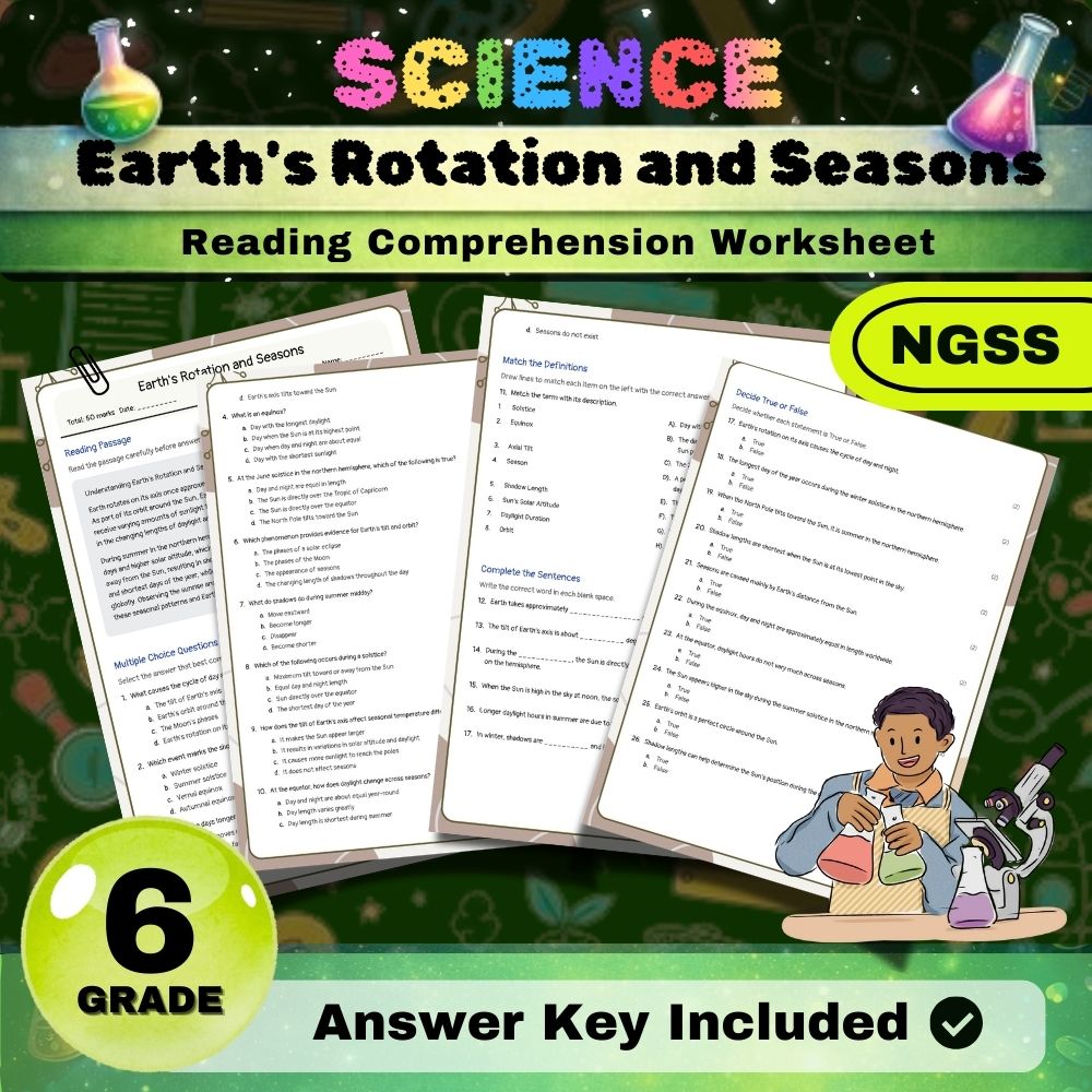Grade 6 Science Worksheets Bundle | NGSS-Aligned — included worksheet 21