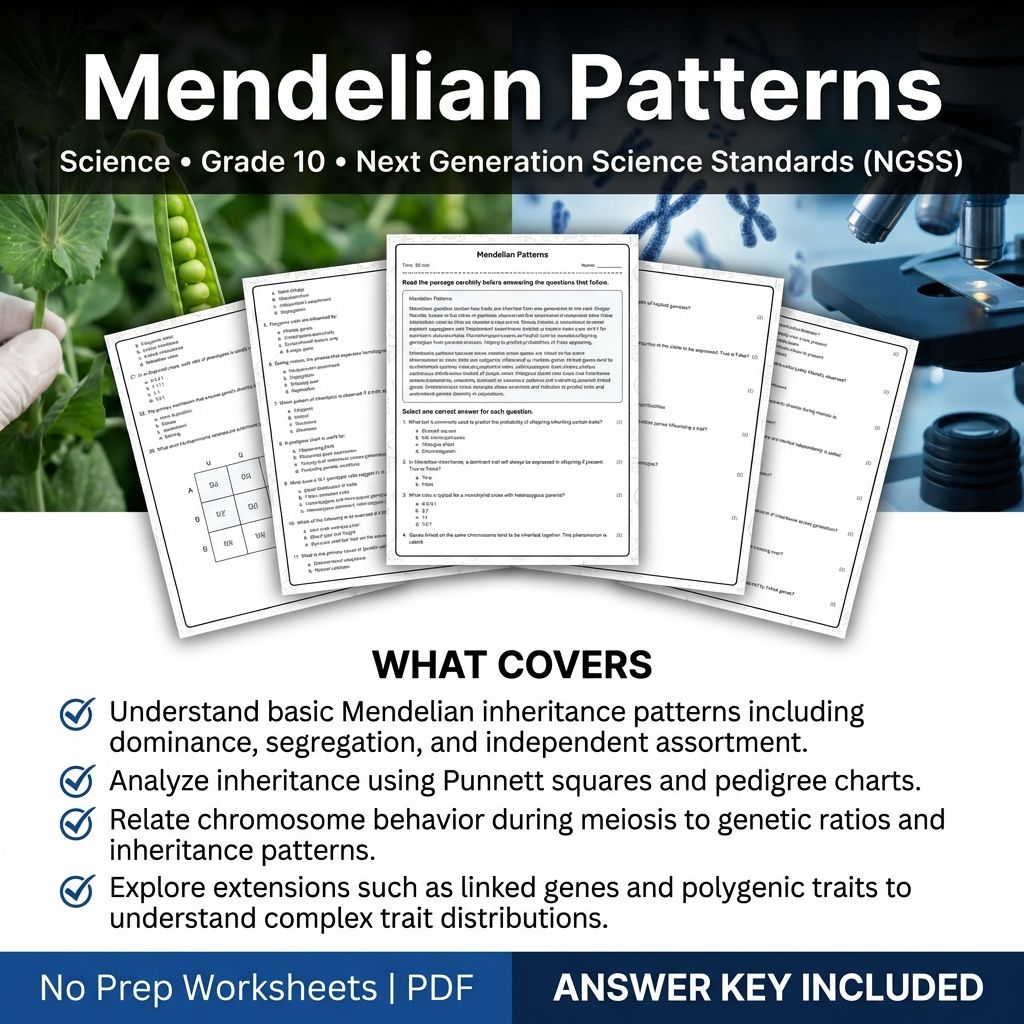 Grade 10 Science Worksheets Bundle | Environmental, Physics & Biology Topics — included worksheet 25