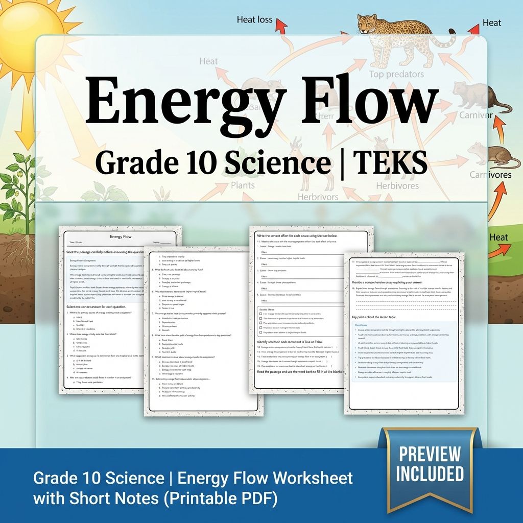 Grade 10 Science Worksheet Bundle – Genetics, Cell Biology & Ecology (PDF) — included worksheet 29