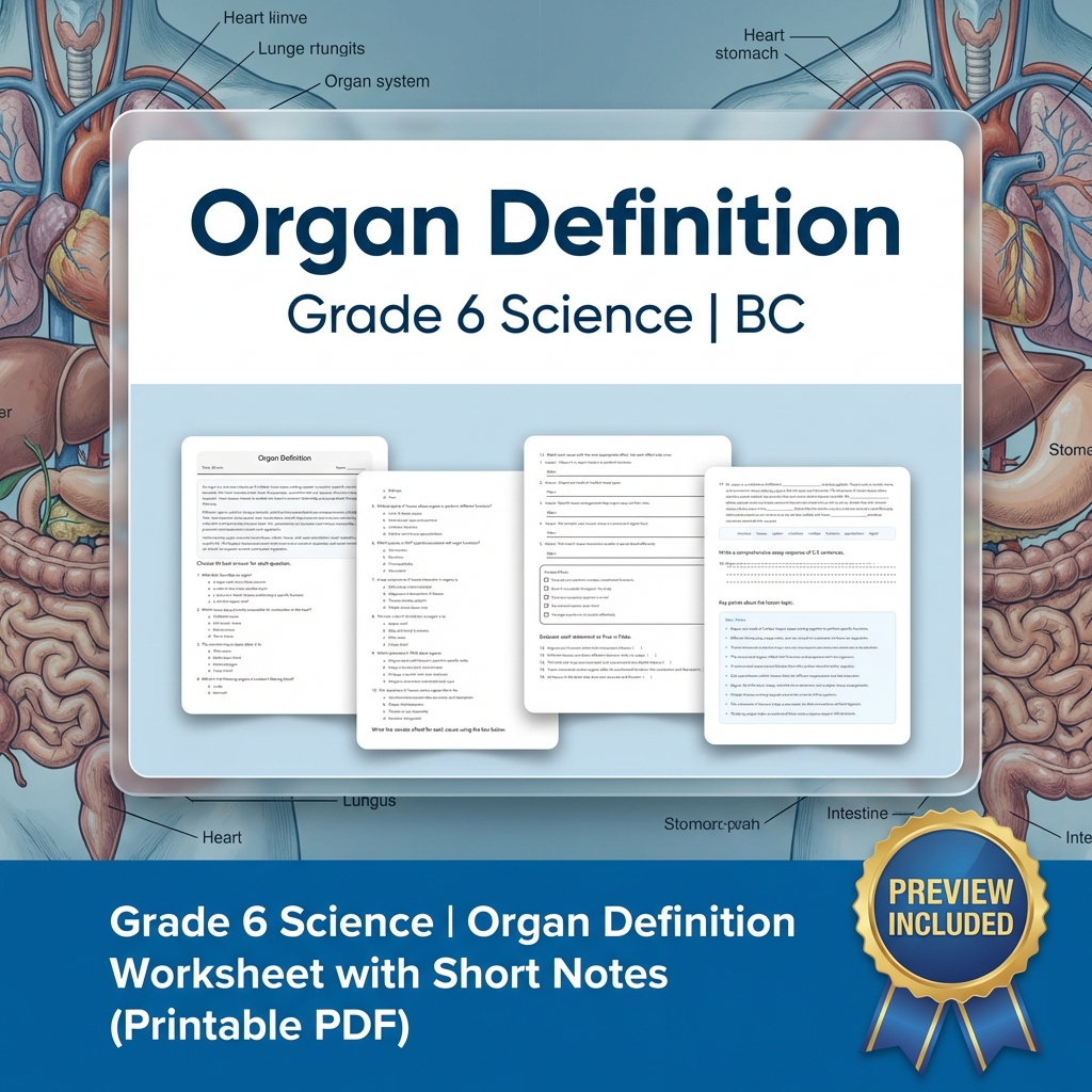 Grade 6 Science BC Ecosystems & Environmental Processes Worksheet Pack Full Year — included worksheet 25
