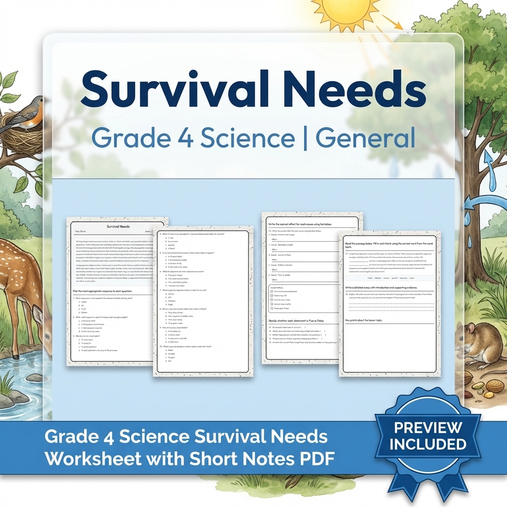 Grade 4 Science Lesson Group Bundle | Ecosystems, Life Cycles & Classification — included worksheet 5