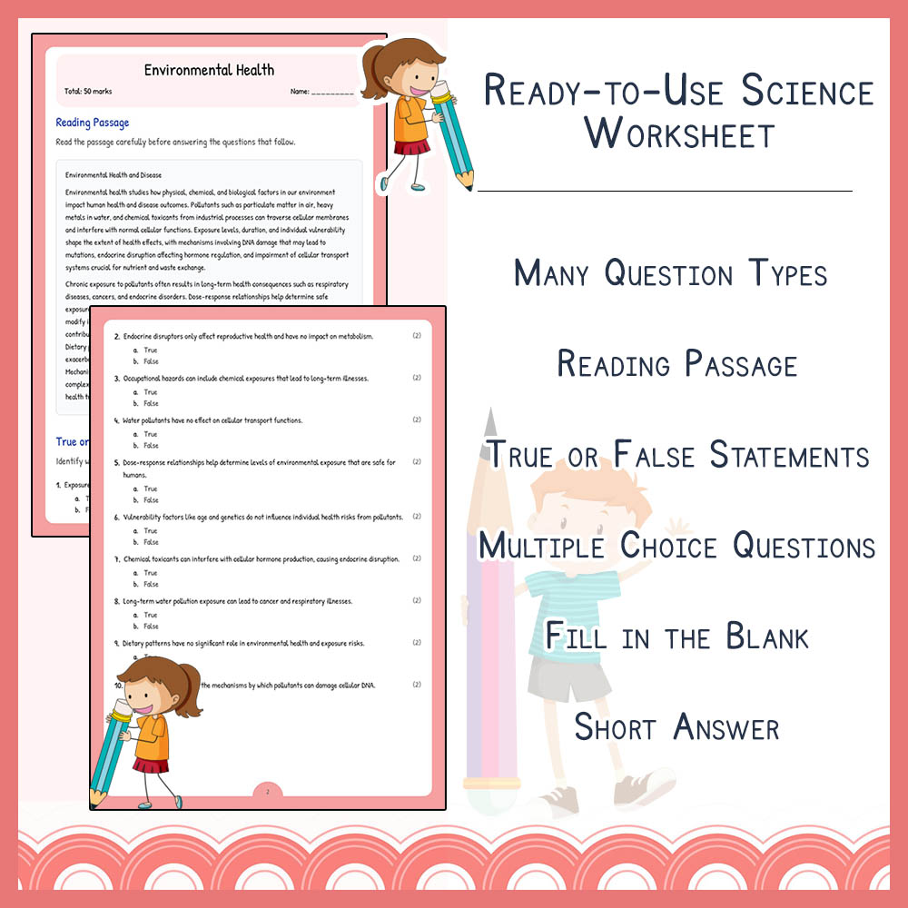 Grade 9 Science worksheet elena worksheet — Grade 9 Science | Environmental Health Worksheet Elena | Ontario Standards — p…