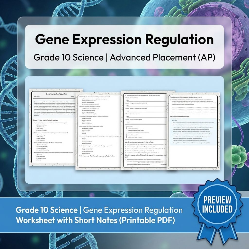 Grade 10 Science Unit Bundle | Genetics, Ecology & Cellular Biology Worksheets — included worksheet 4
