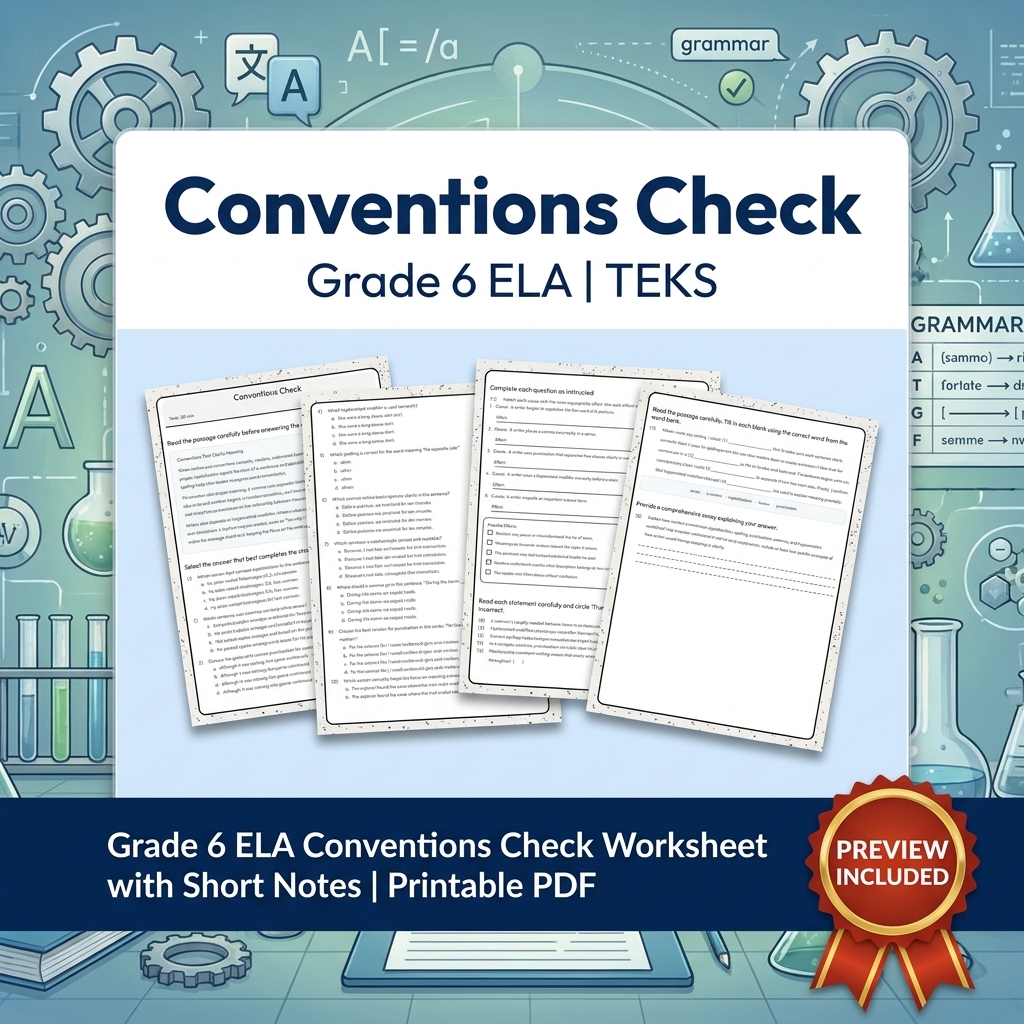 Grade 6 Evidence-Based Text Analysis ELA Full-Year Bundle (TEKS) Worksheets — included worksheet 15