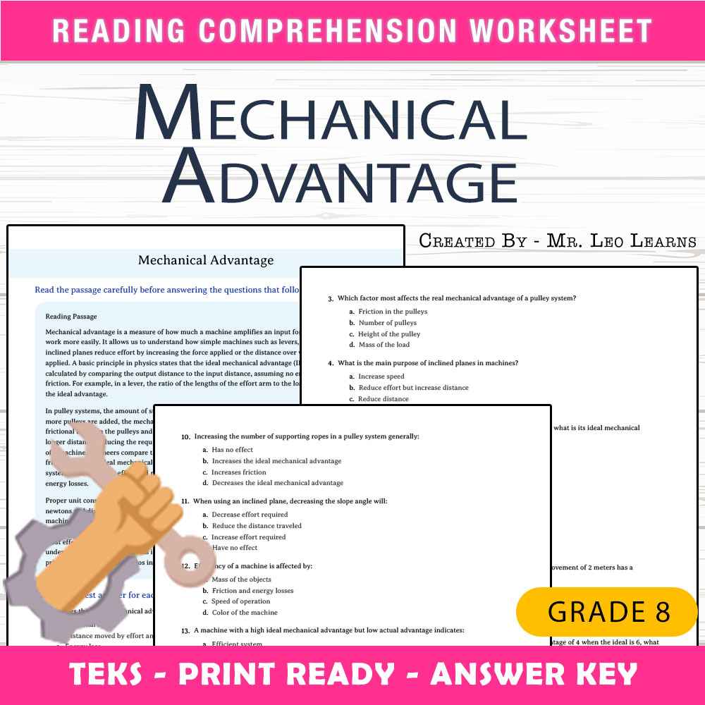 Grade 8 Science Bundle | Mastering Physics, Earth, and Life Science Concepts — included worksheet 27
