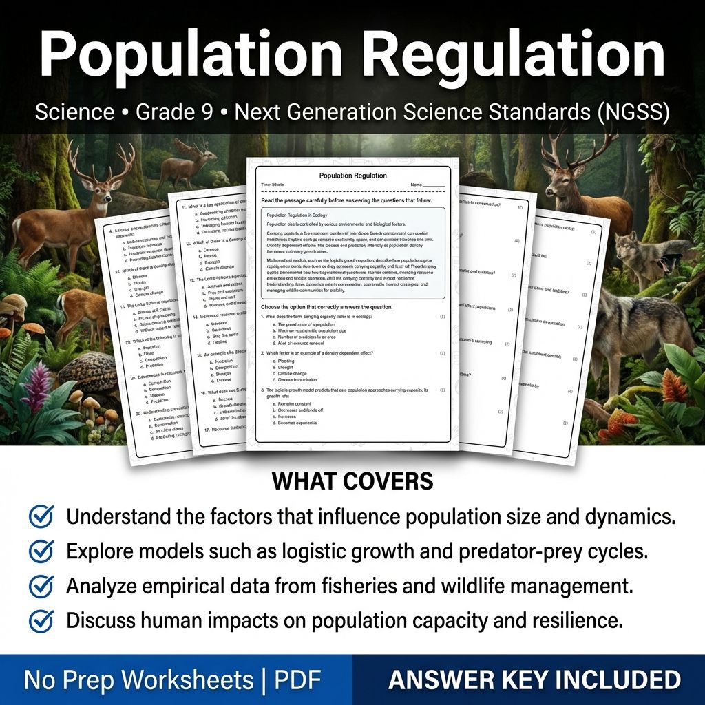 Grade 9 Science Worksheet Bundle | Physics, Biology, Earth & Energy Topics — included worksheet 19