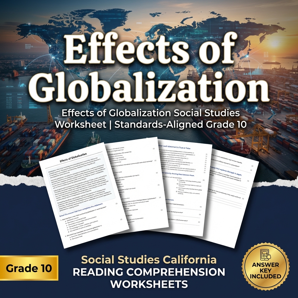 Effects of Globalization Social Studies Worksheet | Standards-Aligned Grade 10
