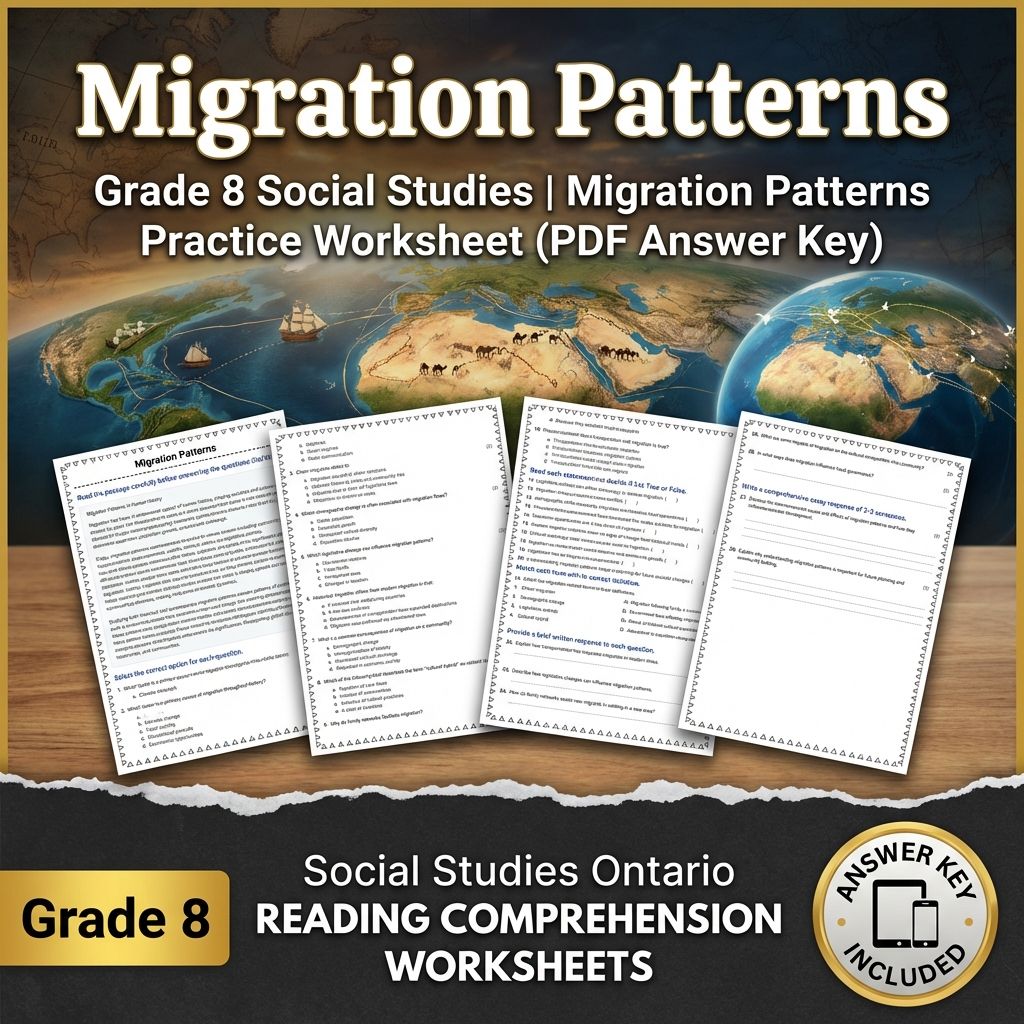 Grade 8 Social Studies Bundle | Critical Thinking & Key Concepts — included worksheet 13