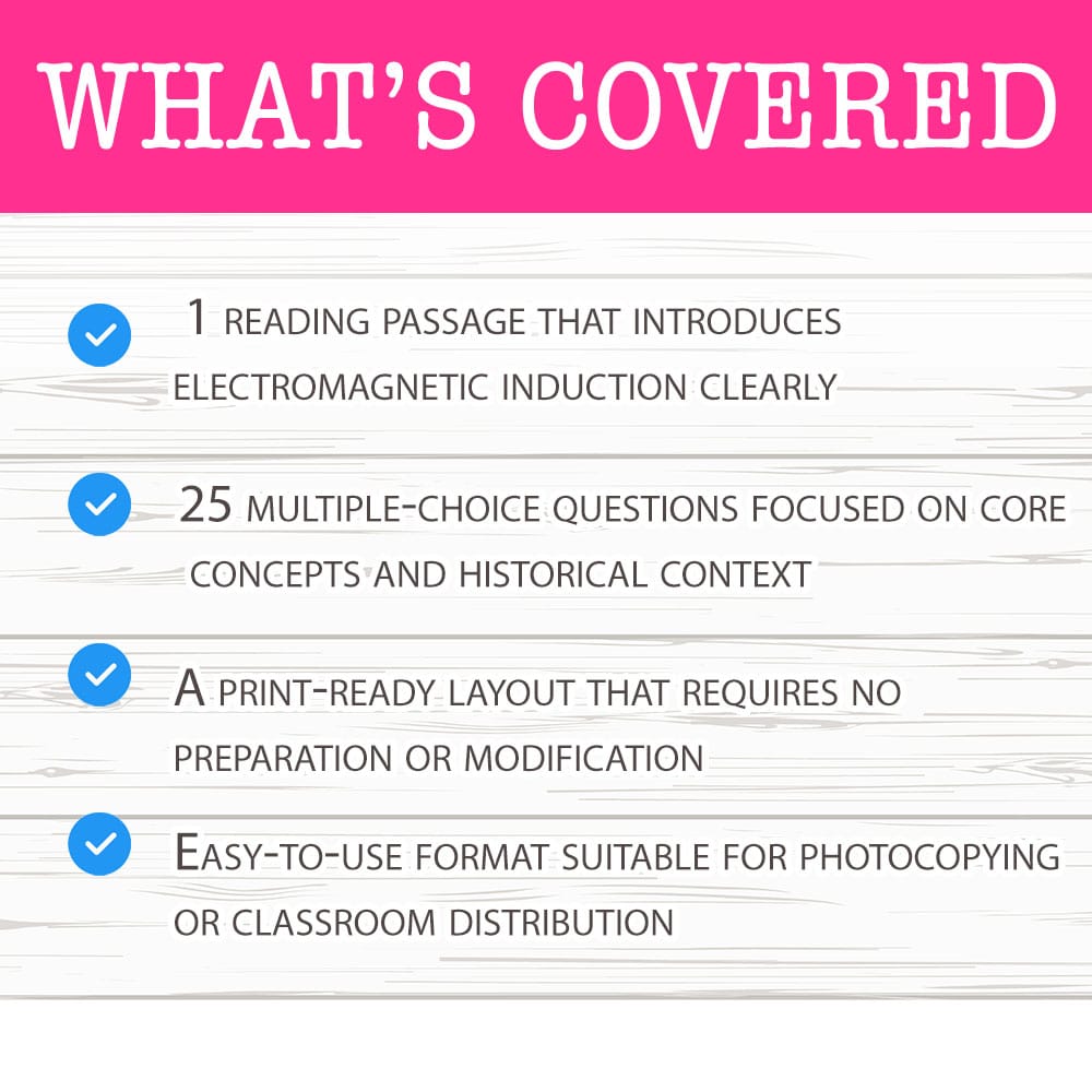 Grade 12 Science worksheet mcq paper worksheet — Grade 12 Science — Worksheet MCQ Paper for Mastering Electromagnetic Indu…