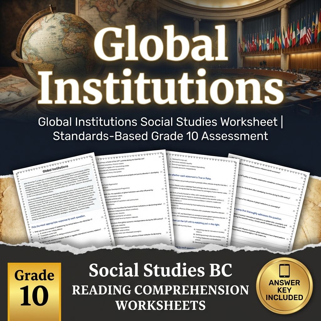 Global Institutions Social Studies Worksheet | Standards-Based Grade 10 Practice