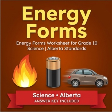 Energy Forms Worksheet for Grade 10 Science | Alberta Standards