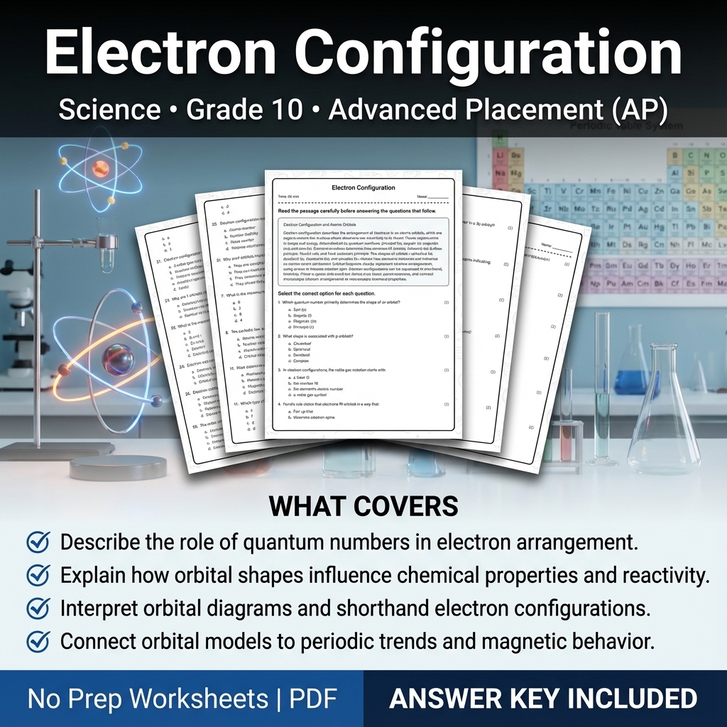 Grade 10 Science Worksheet Bundle – Physics, Biology & Earth Science PDF — included worksheet 26