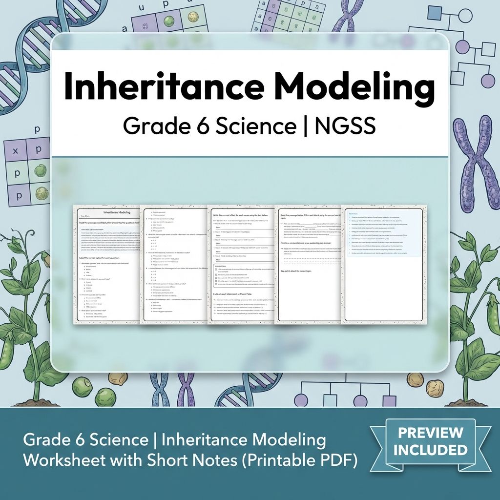 Grade 6 Science | Heredity: Inheritance & Variation NGSS Unit | Worksheets — included worksheet 2