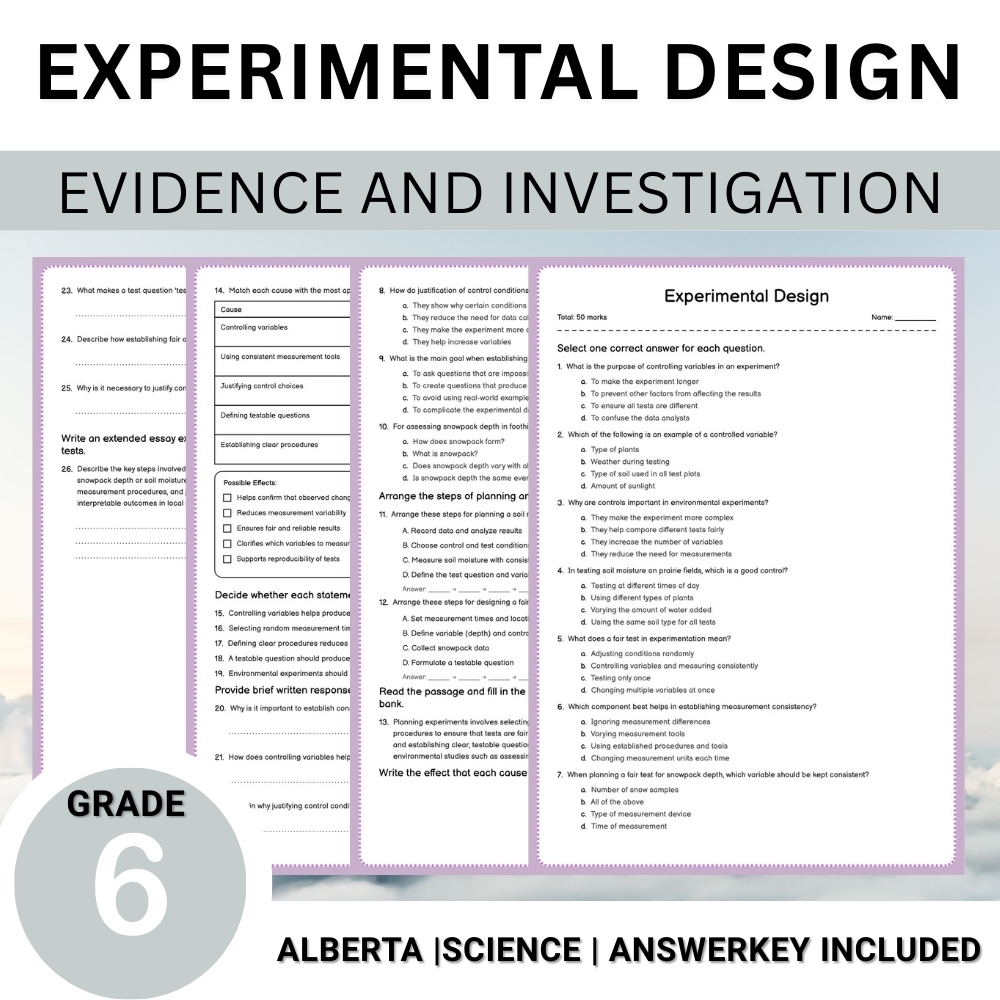 Grade 6 Science Worksheet Bundle – Comprehensive Assessment & Practice Pack — included worksheet 22