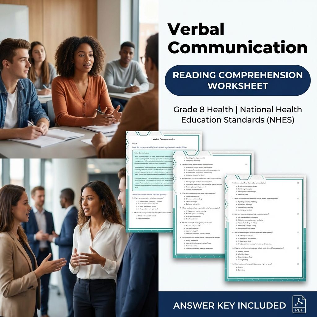 Grade 8 Health Worksheet Bundle – Body Systems, Wellness & Communication Strategies — included worksheet 13