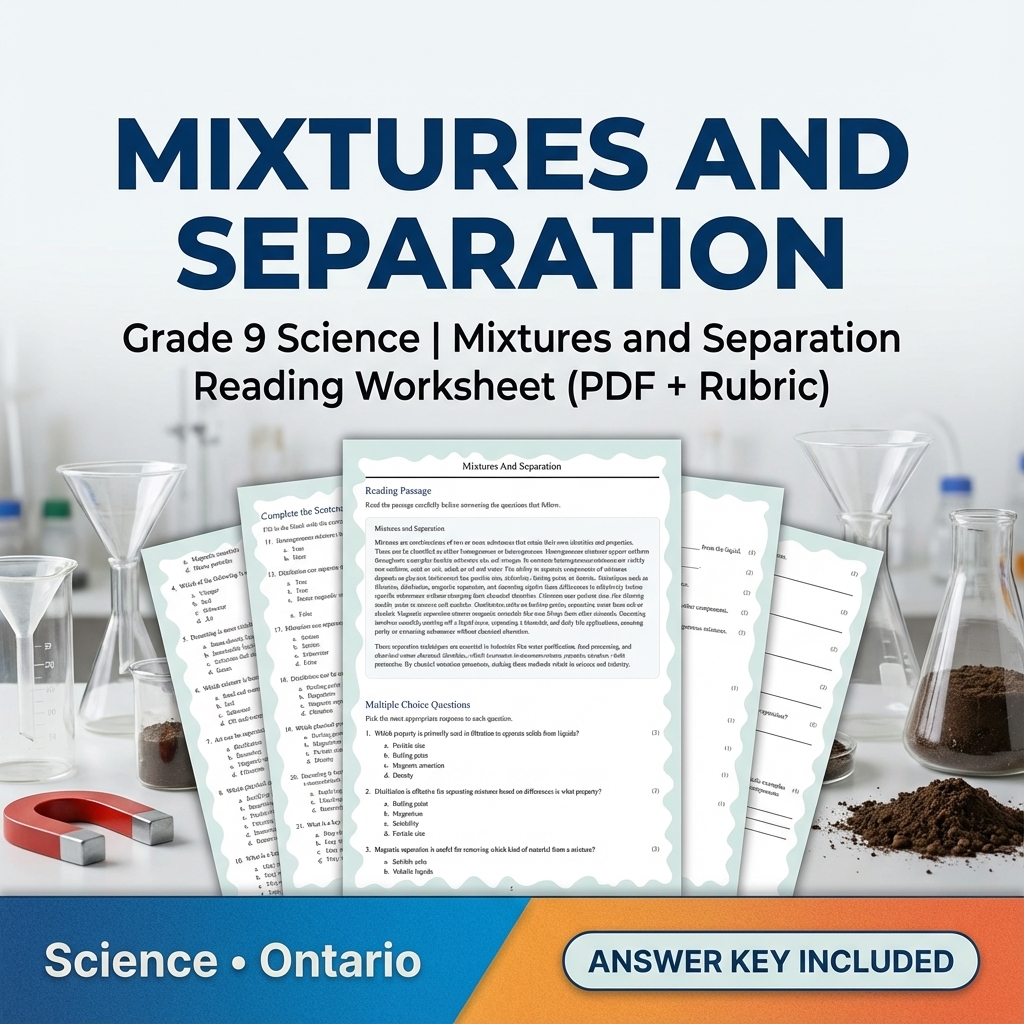 Grade 9 Science Bundle – Comprehensive NGSS-aligned Activities & Answer Keys — included worksheet 24