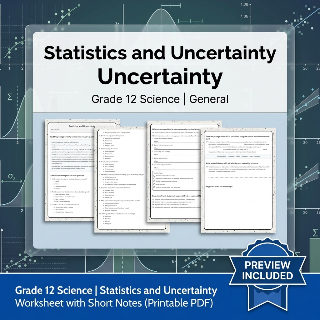 Grade 12 Evidence-Based Scientific Modeling Science Full-Year Bundle: General — included worksheet 11