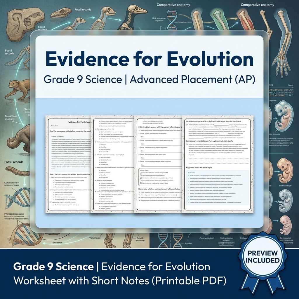 Grade 9 Science Unit | Cellular Processes & Ecosystems Worksheet Pack (PDF) — included worksheet 9