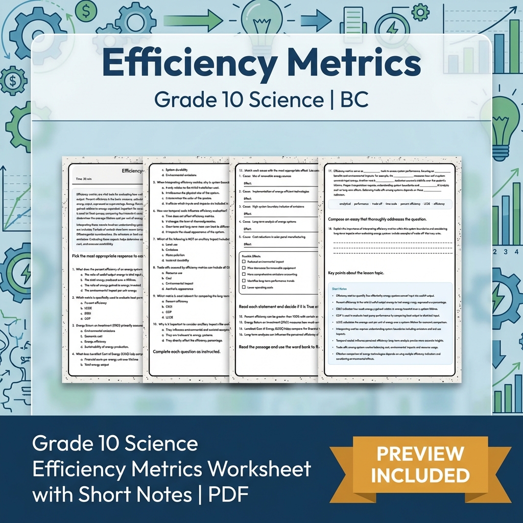 Grade 10 Science Bundle | Physics, Energy & Forces | Full Year Curriculum — included worksheet 23
