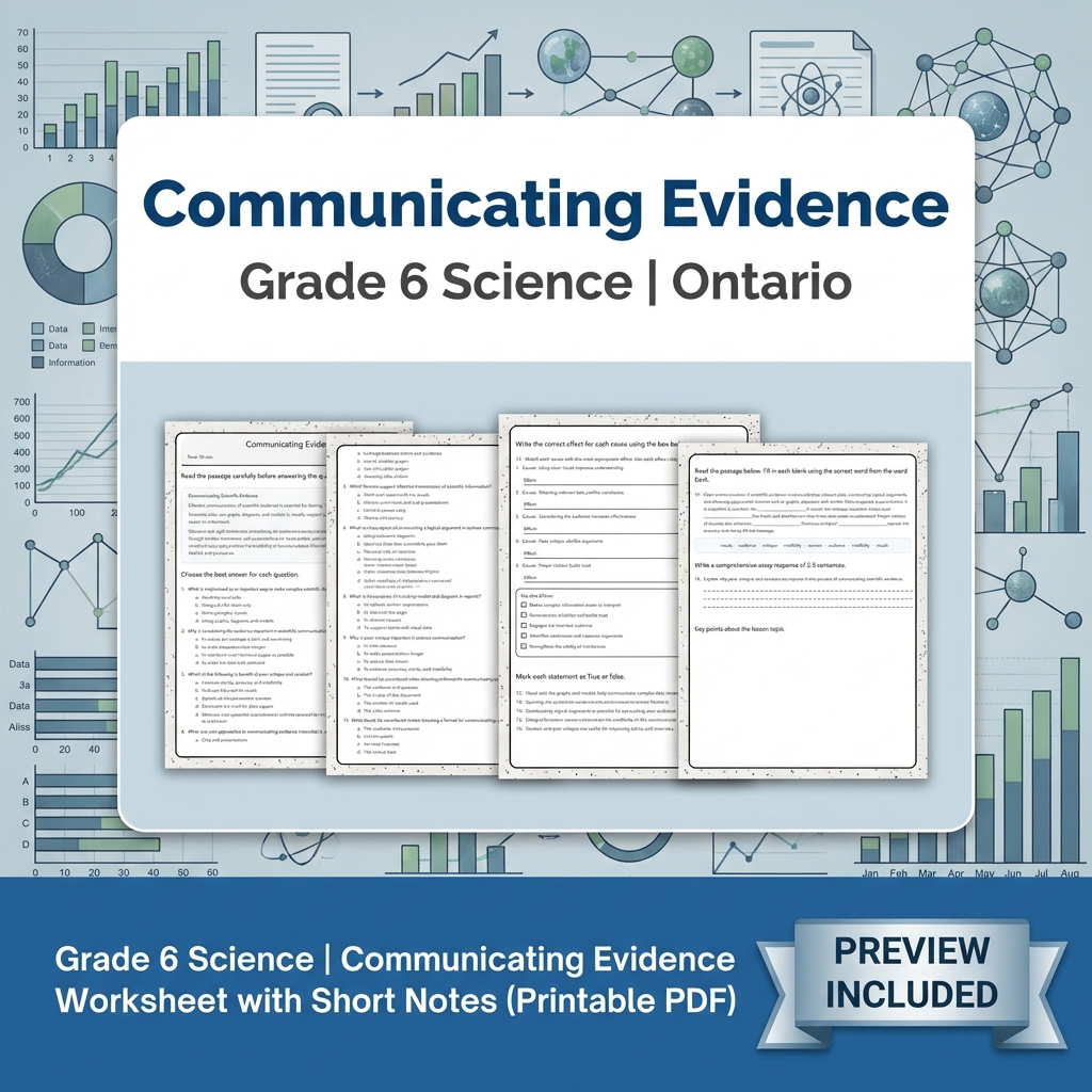 Grade 6 Science Lesson Bundle | Ontario Framework & Inquiry Skills — included worksheet 3