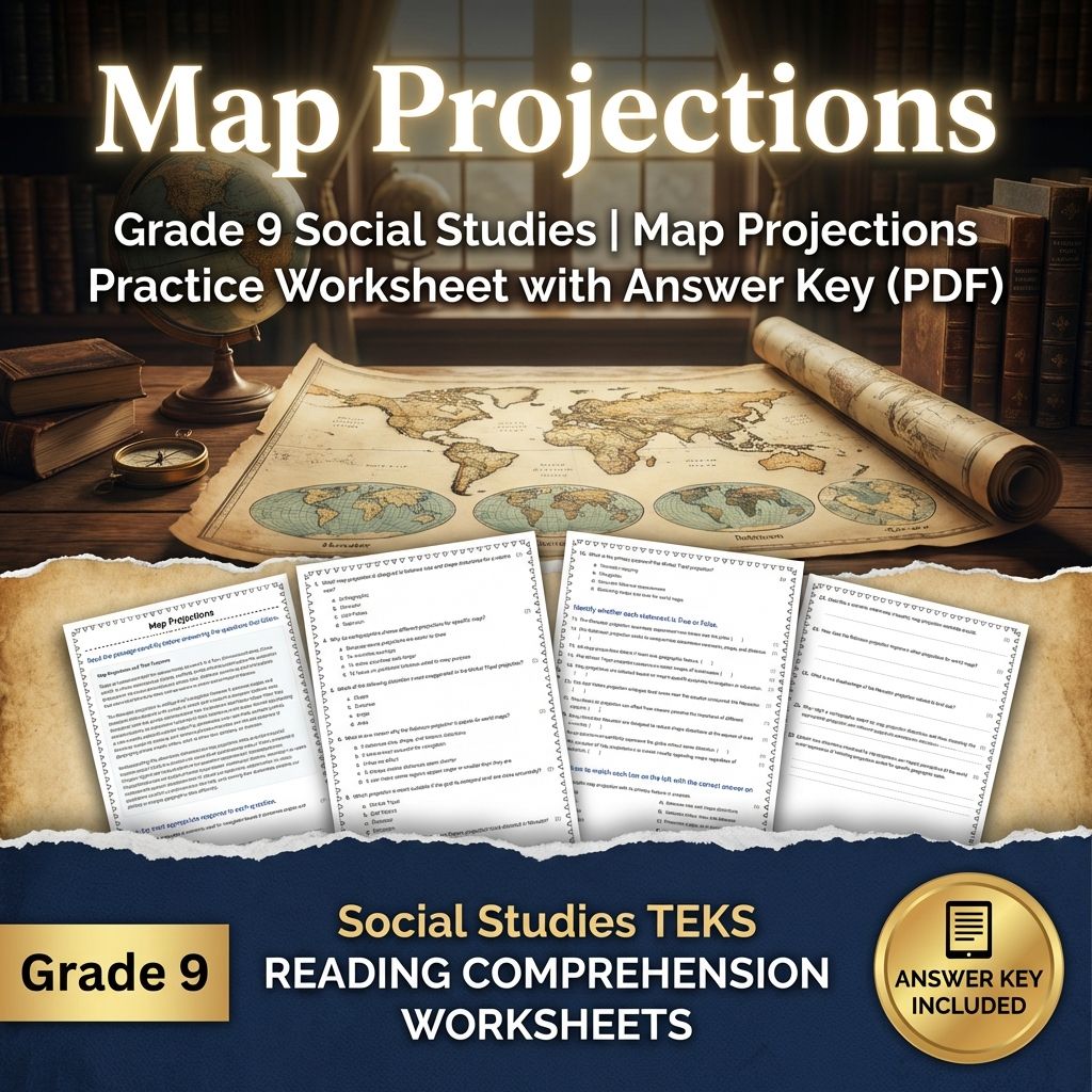 Grade 9 Social Studies | Map Projections Worksheet with Answer Key (PDF)