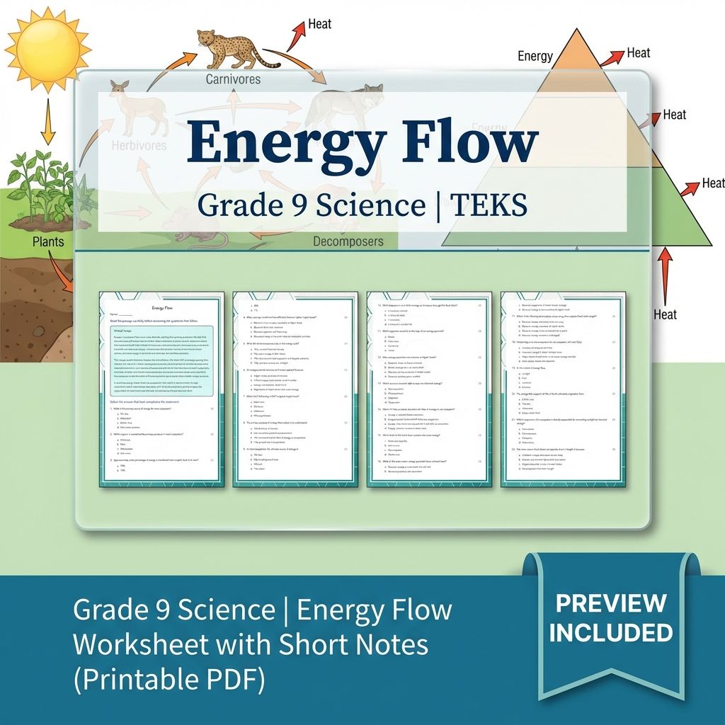 Grade 9 Science Worksheet Bundle: Cell Biology, Genetics & Ecology (Collection) — included worksheet 20