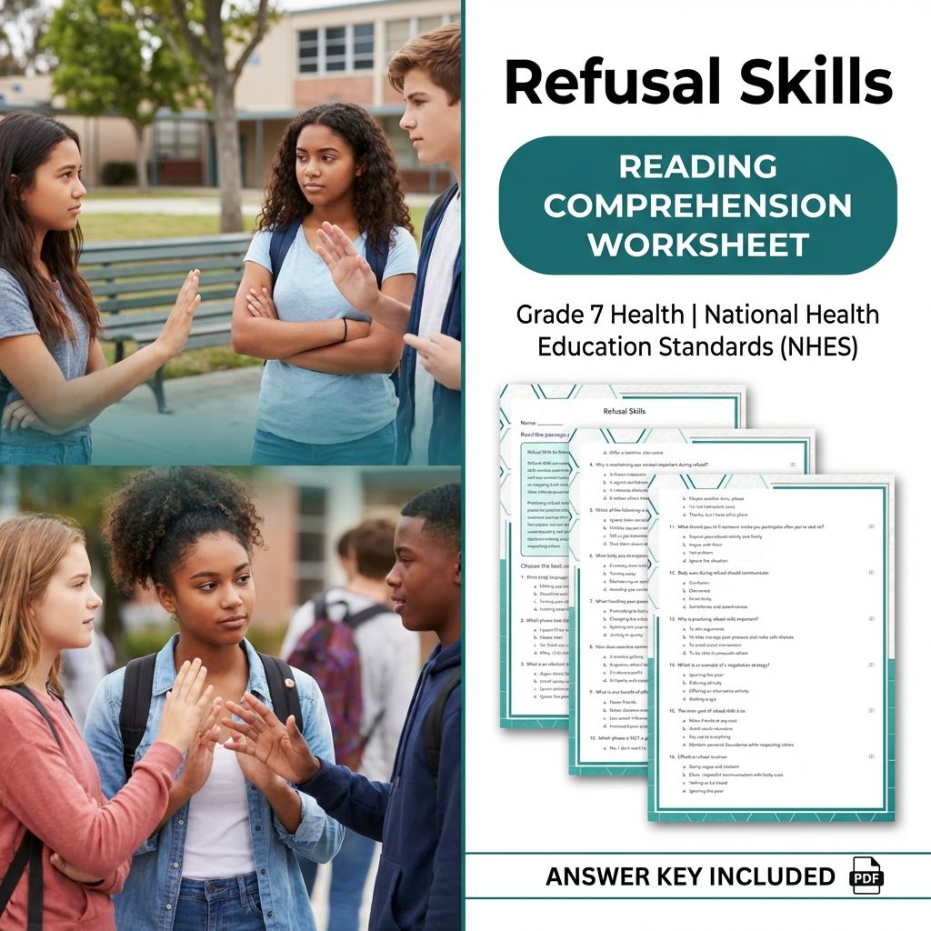 Grade 7 Health Curriculum Bundle | Body Systems, Digital Literacy & Wellness Worksheets — included worksheet 12