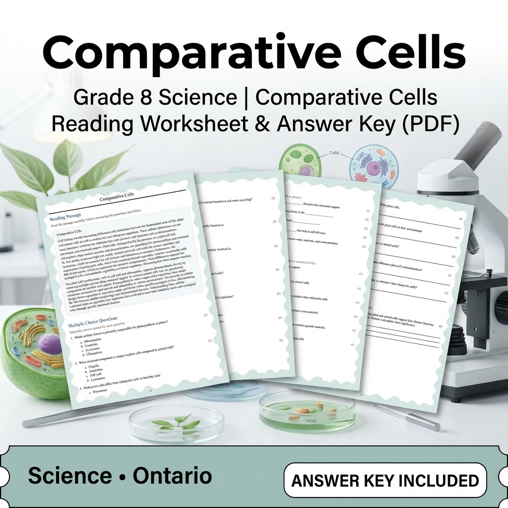 Grade 8 Science Worksheets Bundle | Biology, Physics & Earth Science Resources — included worksheet 25