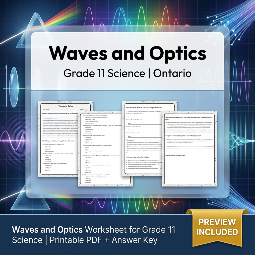 Grade 11 Science Full Year Bundle | Ontario Curriculum & Framework — included worksheet 19