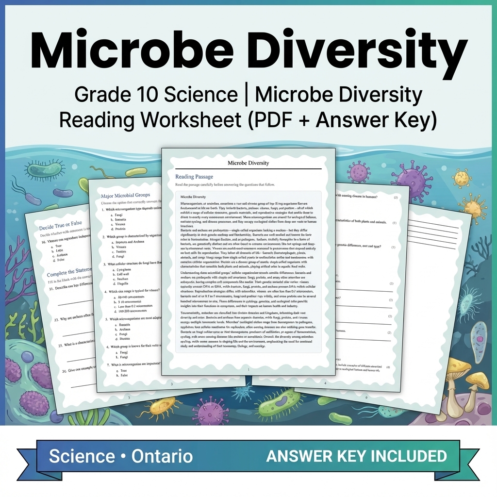 Grade 10 Science Bundle | Comprehensive Visual Data, Earth & Biology Concepts  — included worksheet 16