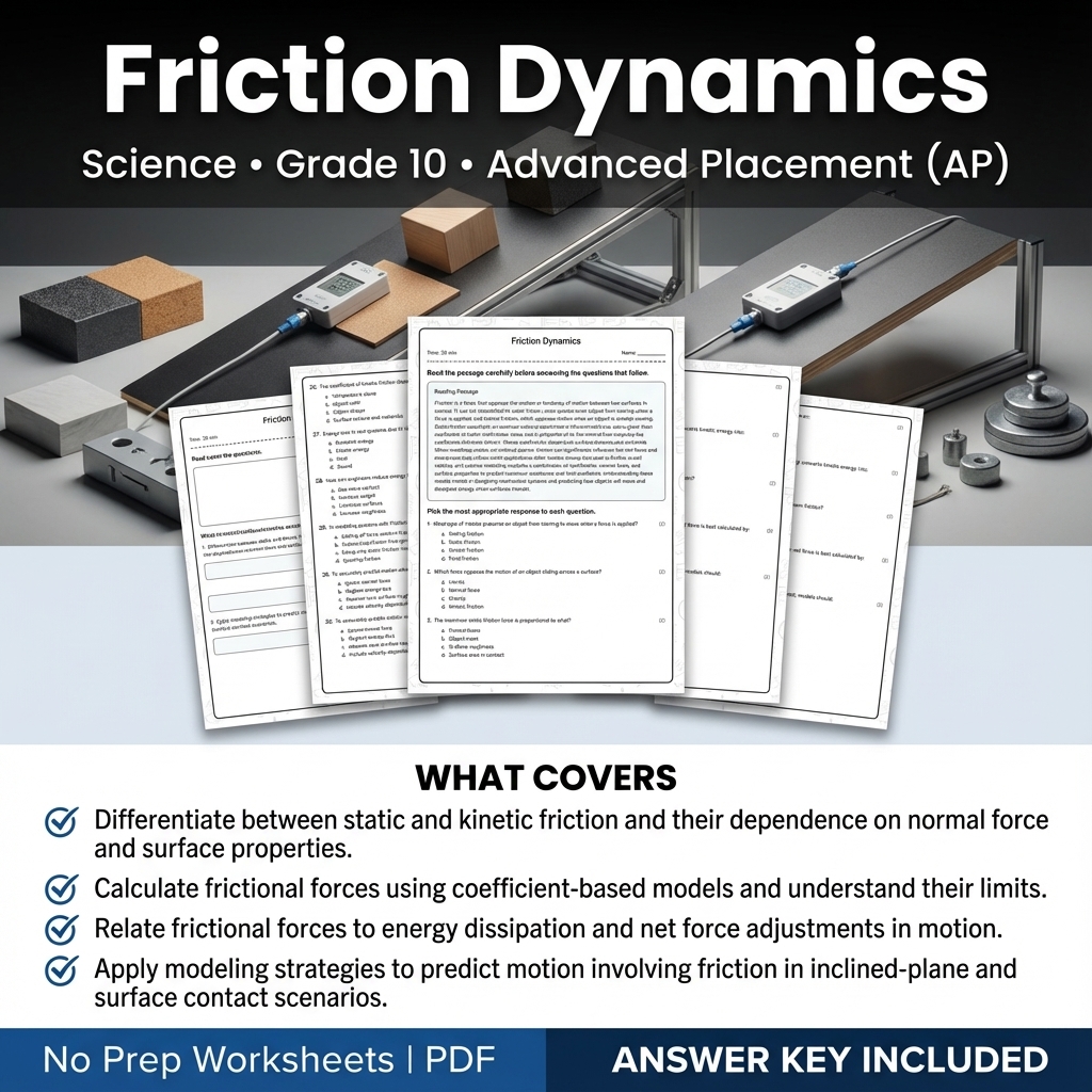 Grade 10 Science Worksheet Bundle – Physics, Biology & Earth Science PDF — included worksheet 27