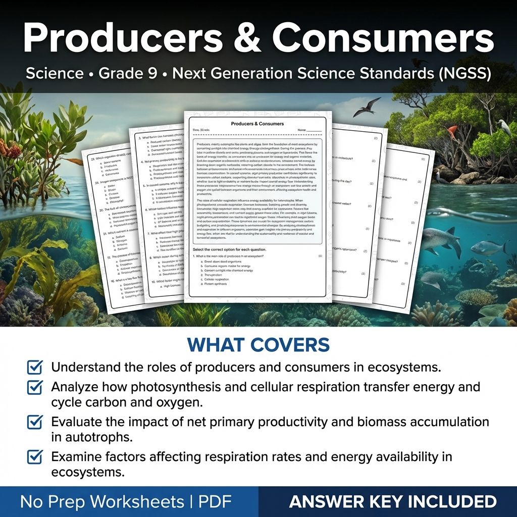 Grade 9 Science Worksheet Bundle | Physics, Biology, Earth & Energy Topics — included worksheet 21