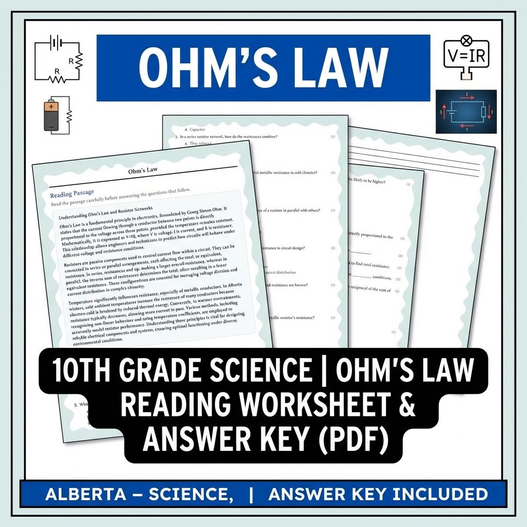 Grade 10 Science Worksheets Bundle | Physics, Earth, and Environmental Topics — included worksheet 25