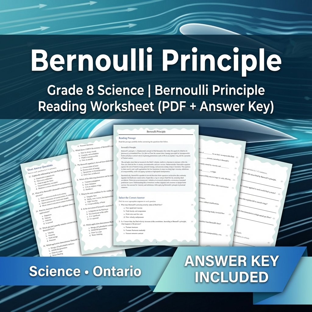 Grade 8 Science Worksheets Bundle | Biology, Physics & Earth Science Resources — included worksheet 26