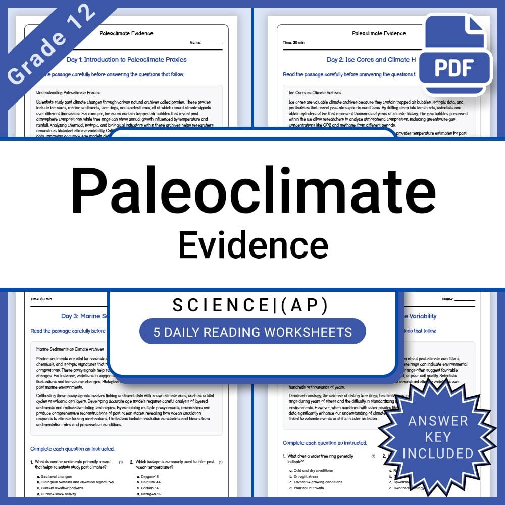 Grade 12 Science AP Full Year Bundle – Biology, Physics, Earth & Chemistry — included worksheet 23