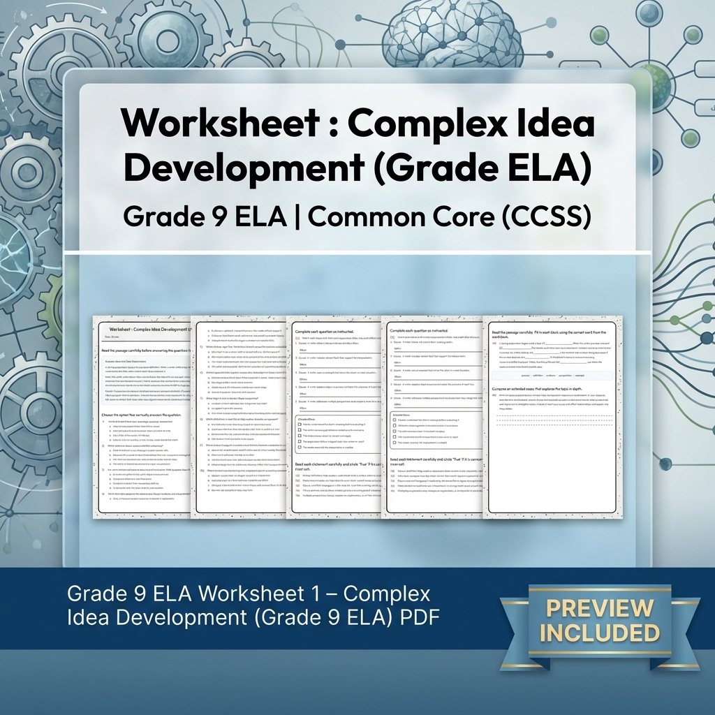 Grade 9 ELA Text Evidence, Argument, and Language Full-Year Bundle CCSS — included worksheet 15