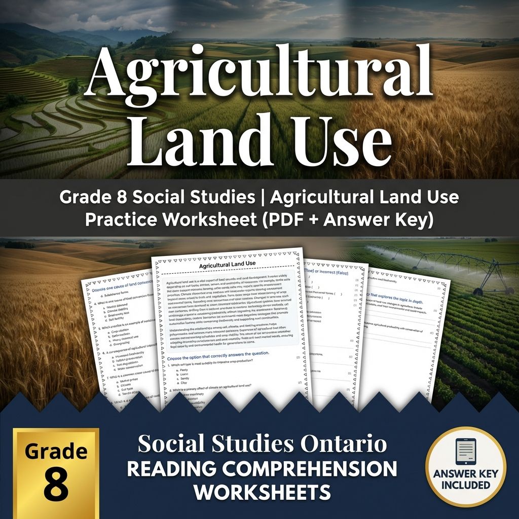 Grade 8 Social Studies Bundle – Regional Economies & Human–Environment Skills — included worksheet 6