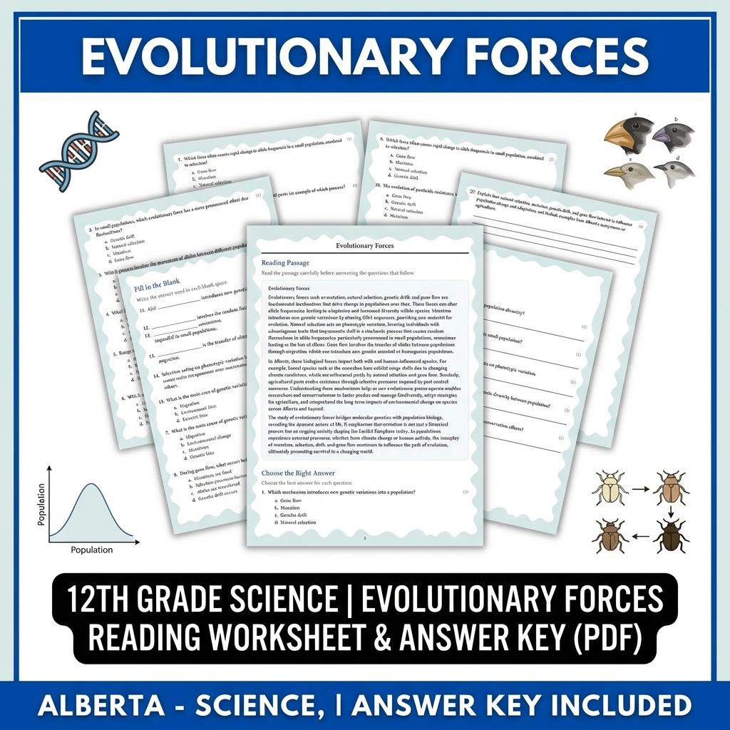 Grade 12 Science UNIT Bundle: Molecular Genetics, Evolution & Ecology Activities — included worksheet 3