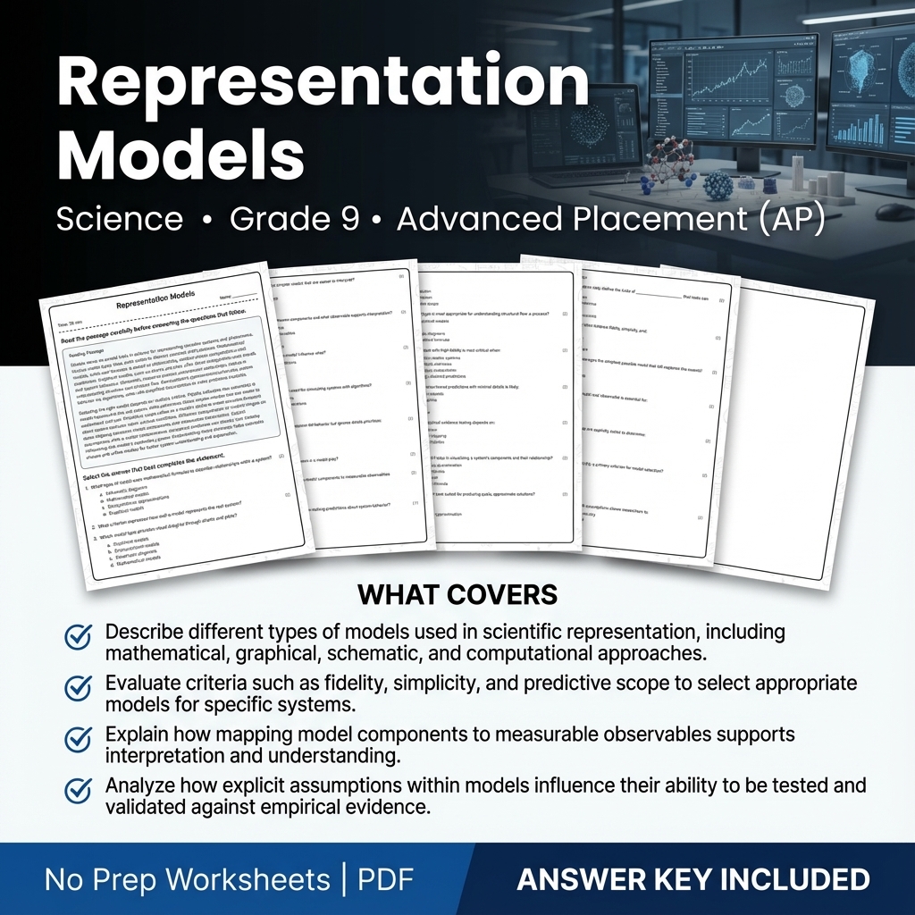 Grade 9 Science Worksheets Bundle | Physics, Earth Science & Biology  — included worksheet 17
