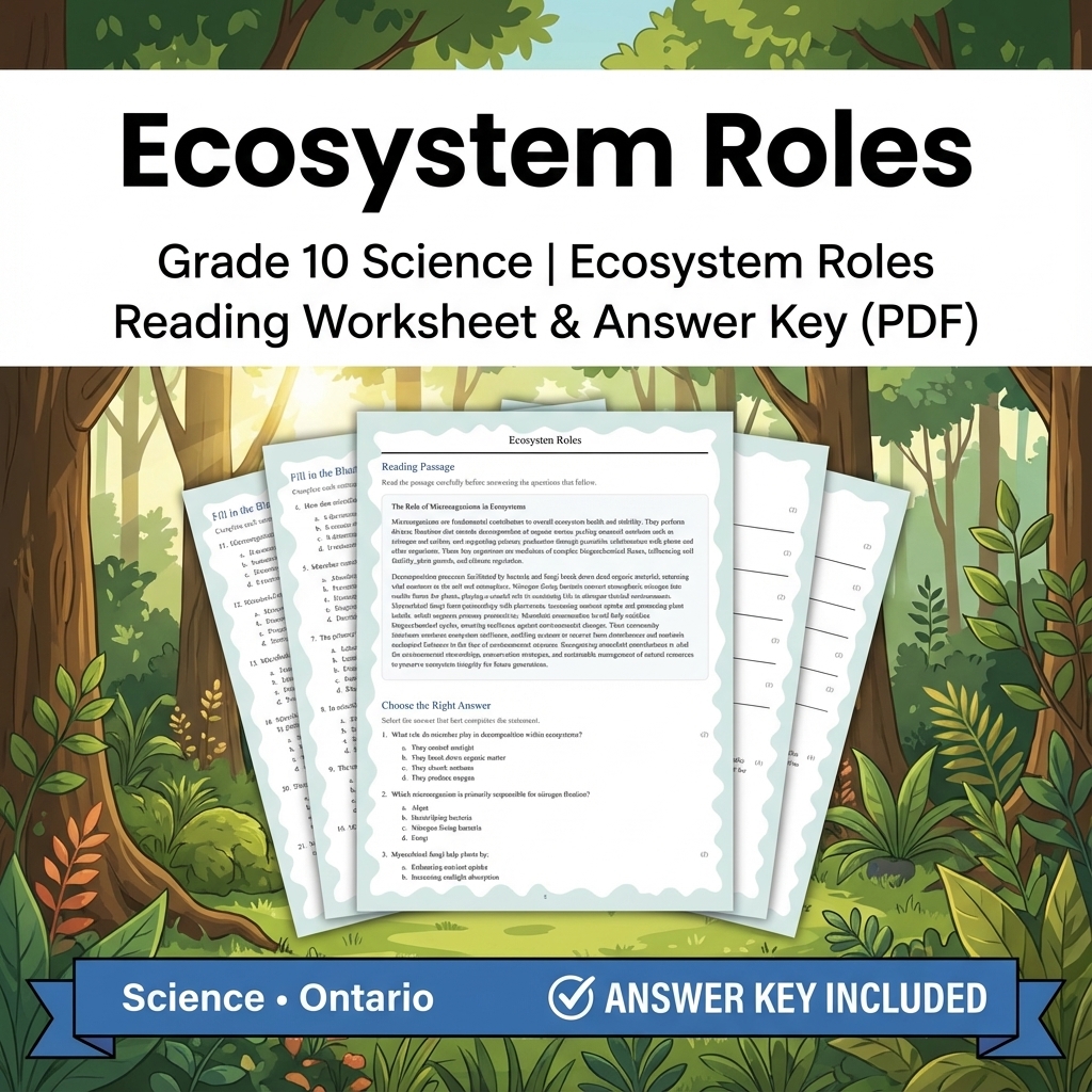 Grade 10 Science Bundle | Comprehensive Visual Data, Earth & Biology Concepts  — included worksheet 17