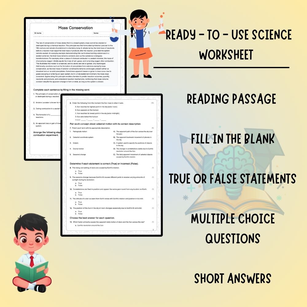 Grade 9 Science worksheet worksheet — Grade 9 Science | Mass Conservation Worksheet (Answer Key) - Ontario Standards — page 2
