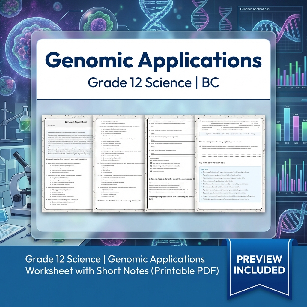 Grade 12 Science Full Year Bundle | Thermochemistry, Earth Systems, Genetics — included worksheet 19
