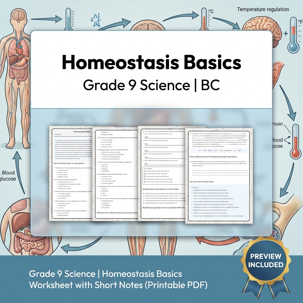 Grade 9 Science Full Year Bundle | BC Framework Students Practice — included worksheet 21