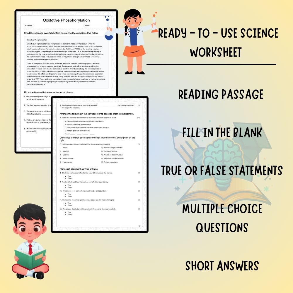 Grade 11 Science worksheet worksheet — Grade 11 Science – Oxidative Phosphorylation  – Ontario Standards — page 2